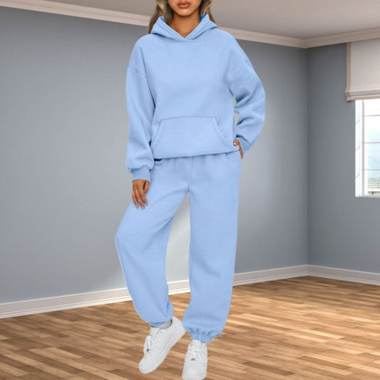 Casual Hooded Tops met lange mouwen & Broek 2-Delige Set