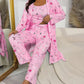 💖Comfortabele 3-delige pyjamaset – badjas, hemdje en lange broekComfortabele 3-delige pyjamaset – badjas, hemdje en lange broek