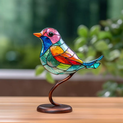 🦜Glas-in-lood Vogels op Tak Bureaudecoraties🎁