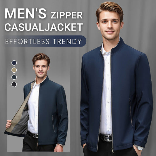 🔥Uitverkoop 49% korting✨Casual herenjack met opstaande kraag en ritssluiting
