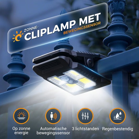 🌿 Solar-clip-lamp met bewegingssensor – Perfect voor in de tuin, op het balkon en op het terras! 🏡✨
