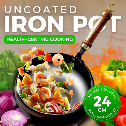 🔥Hot Sale 50% KORTING🍳Ongecoate dikke ijzeren pan