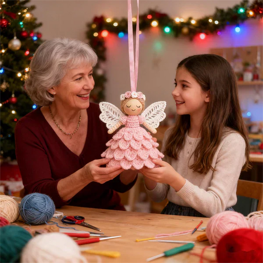 Laatste dag uitverkoop 51% UIT🎁Haak je eigen engel - complete handwerkset Inclusief gebruikershandleiding