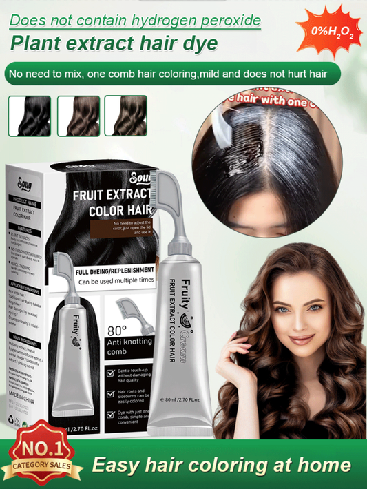 🔥Koop 2, Krijg 1 Gratis🔥 Fruit Essence Haarverf Kam