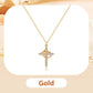 🤩Full Diamonds draaibare kroon kruis ketting