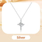 🤩Full Diamonds draaibare kroon kruis ketting