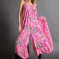 50% KORTING -  Nieuwe grote maat vintage bloemenprint losse mouwloze jumpsuit