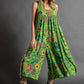 50% KORTING -  Nieuwe grote maat vintage bloemenprint losse mouwloze jumpsuit