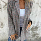 🍂58% korting🥰Casual geruite blazer met revers