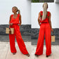 👗 Dames Mouwloze Jumpsuit: Brede Benen, Chic & Comfortabel