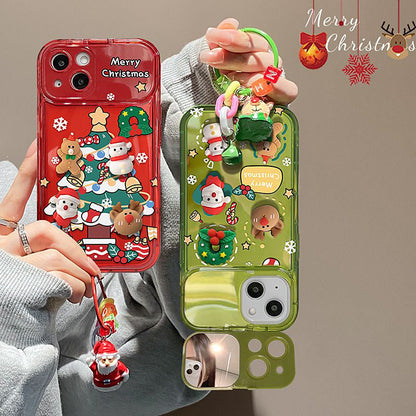 🎄Kerstboom Bedel met Flip Spiegel Hoesje voor iPhone🎅