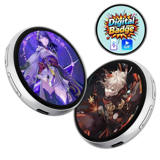 🔥Digitale badge Foto Video GIF-scherm Pins Pixel Touchscreen Lichtgewicht 500 mAh