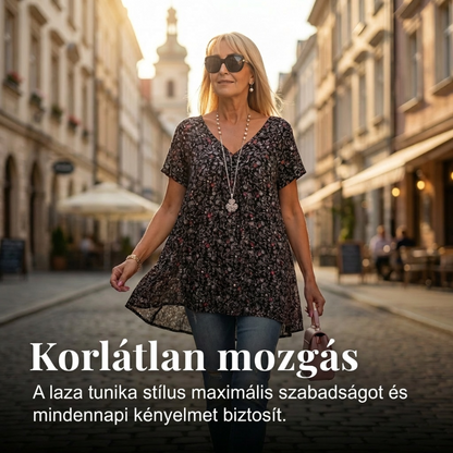 Blouse Met Voorjaarsbloemenprint – Luchtig & Kreukvrij🌸 V-hals, losvallend & ademend – Nu 75% korting, op=op!