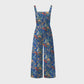 Jumpsuit met brede pijpen met bloemenknoop