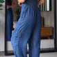 ✨️💙LAST DAY SALE 49% OFF✨️💙Thin Denim Cargo Pocket V-neck Jumpsuit