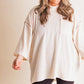 2024 Nieuwe oversized hoge hals Urban geribbelde top voor dames