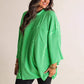 2024 Nieuwe oversized hoge hals Urban geribbelde top voor dames