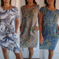 🌷Uitverkoop 49% korting🍀Jurk met ronde hals en botanische print voor dames