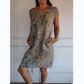 🌷Uitverkoop 49% korting🍀Jurk met ronde hals en botanische print voor dames