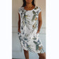 🌷Uitverkoop 49% korting🍀Jurk met ronde hals en botanische print voor dames
