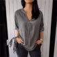 🌷Uitverkoop 49% korting💝Casual Ademende effen kleur top met V-hals