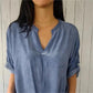🌷Uitverkoop 49% korting💝Casual Ademende effen kleur top met V-hals