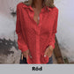 Opengewerkte witte blouse met leeg patroon