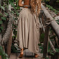 Casual maxi-rok voor dames met trekkoorden aan de zijkant