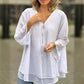 💕V-hals top met ritssluiting in chiffon 💥Koop 2 Gratis verzending💥