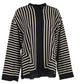 Casual Striped Round Neck Button Front Blouse