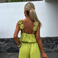 Mouwloze jumpsuit met wijde pijpen voor dames