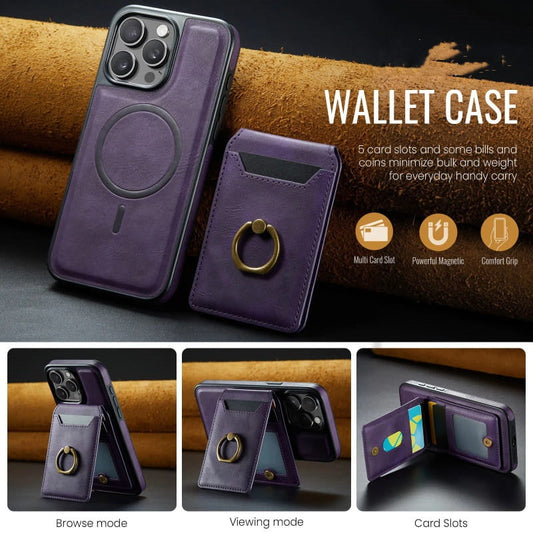 Magnetic Detachable Wallet Case with Card Holder