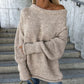 💥Uitverkoop 49% korting💕Effen gebreide ronde hals trui voor dames