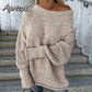 💥Uitverkoop 49% korting💕Effen gebreide ronde hals trui voor dames