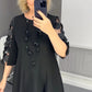 ✨2025 nieuwe producten✨Plus Size Flared Jurk met Stippen Decor