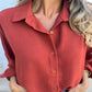 💥Uitverkoop 49% korting🔥Elegante effenkleurige overhemd met knopen voor dames
