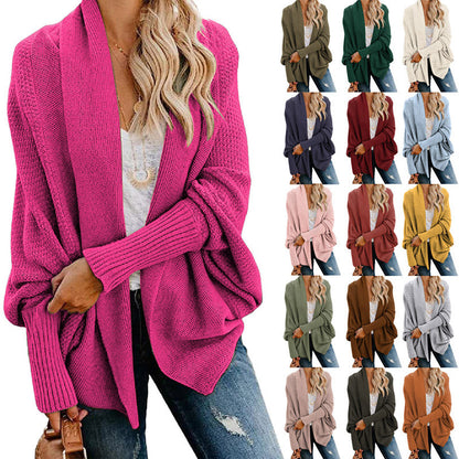 💕VROUWEN BATWING KABEL GEBREIDE SLOUCHY OVERSIZED CARDIGAN TRUI