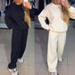 🌟49% korting✨Dames Ronde-hals Casual Sport Sweatshirt en Joggingbroek 2-delige Set
