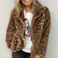 💥Herfst en Winter Nieuw 🐆 Dames Luipaardprint Fluffy Kort Jasje✨