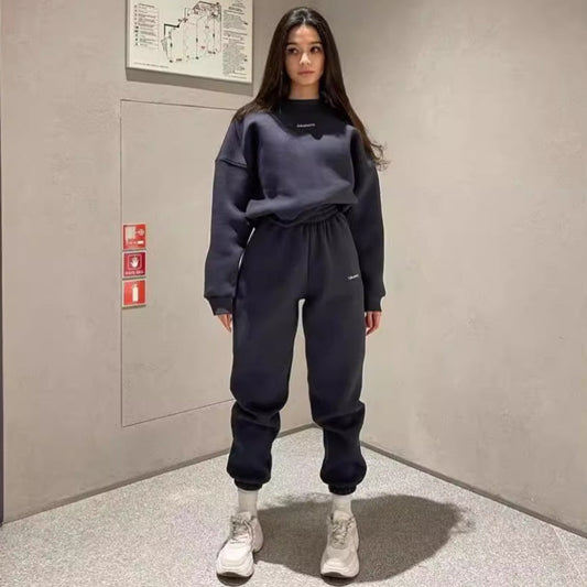 Mode Top & Broek 2-Delige Set met Ronde Hals
