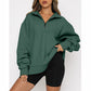 💝Hete verkoop💕Dames Sweatshirt met Ritssluiting en Afhangende Schouders
