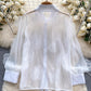 🌷Uitverkoop 49% korting🍀Elegante geborduurde Sheer Blouse voor dames