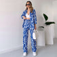 💥Uitverkoop 49% korting🌸 Chic dameshemd met zebraprint en pantalonset