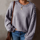 Vrouwen Faux Parels Ronde Hals Trui