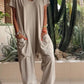🌸Voorjaar 50% korting 🌸V-hals casual oversized zakken monochrome jumpsuit