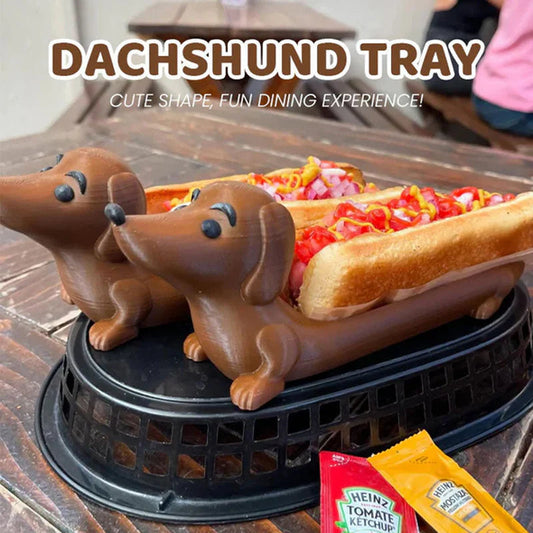 Decoratief teckelbakje voor hotdogs