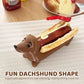 Decoratief teckelbakje voor hotdogs