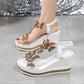 Glitter Butterfly Embellished Open Toe Sandals