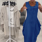 👗Eenvoudige mouwloze jurk met zakken