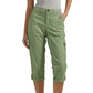 🔥49% korting🔥Effen Gekleurde Casual Cargo Capri Broek met Meerdere Zakken